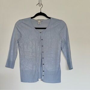 White House Black Market Sky Blue Knit Top